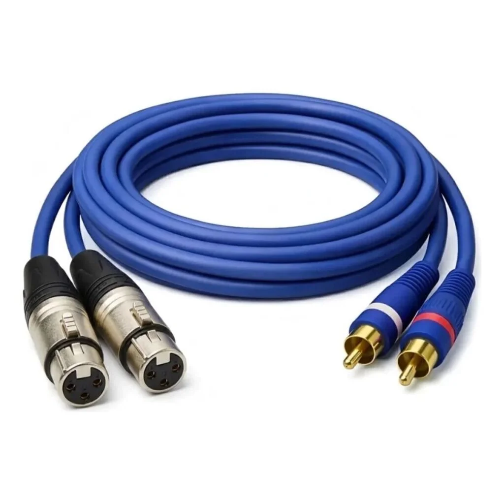 Cable 2 RCA Macho a 2 Canon Hembra XLR 1 MTS 3661