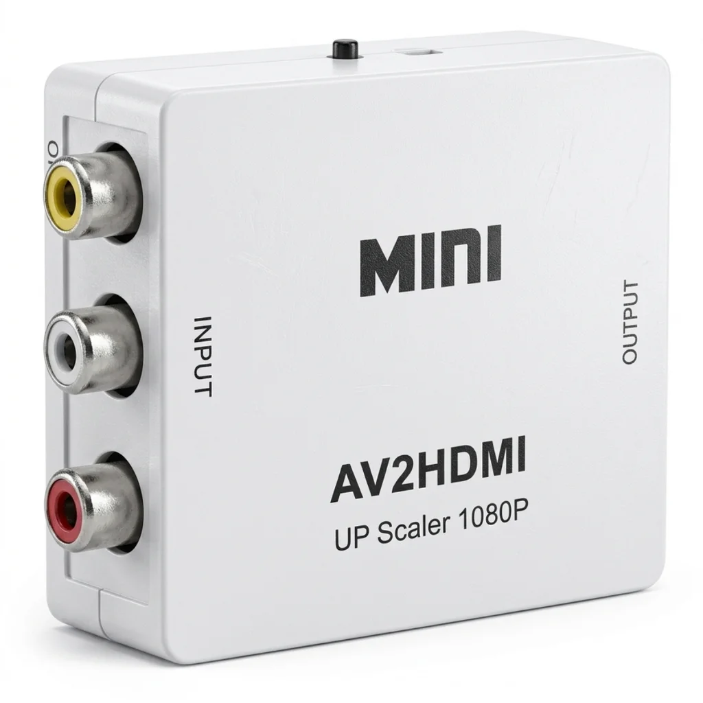 Conversor RCA a HDMI Adaptador 1080P Activo AV2HDMI Blanco Duaitek