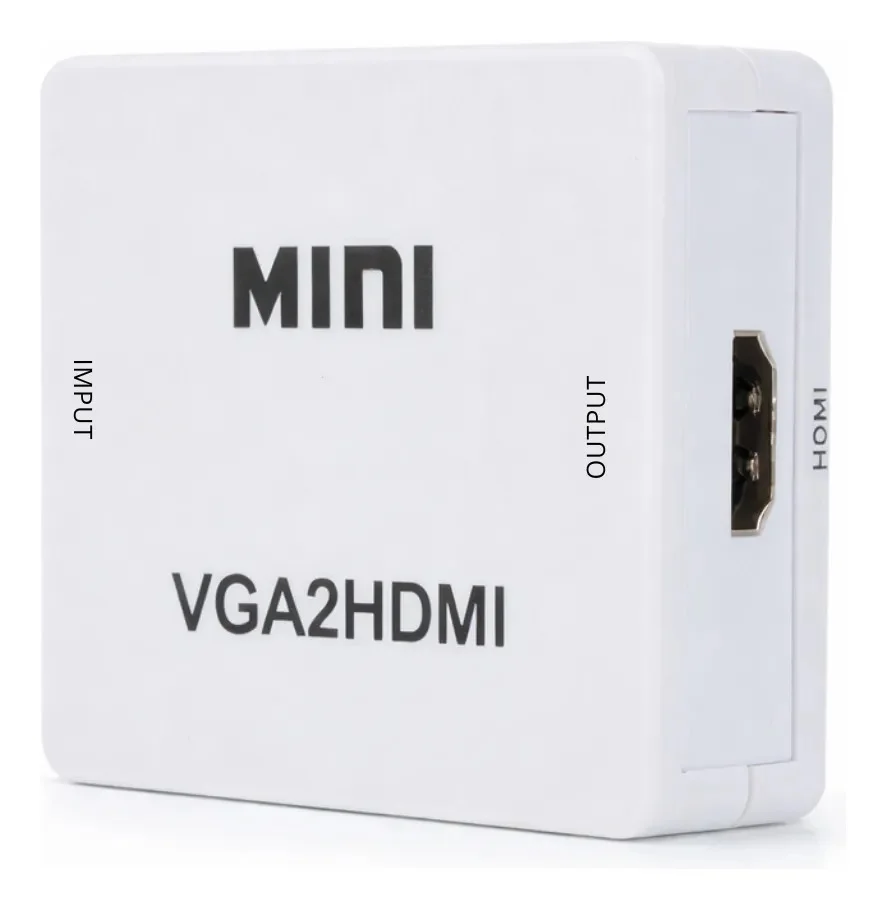 Conversor VGA a HDMI Adaptador 1080P Activo VGA2HDMI Blanco