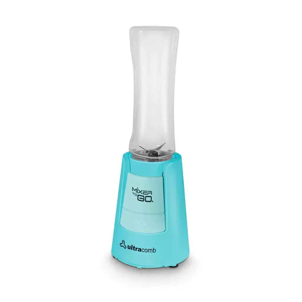 Licuadora Portátil Ultracomb Mixer To Go LC-2203 600ML con Jarra de Plástico Smoothies Celeste