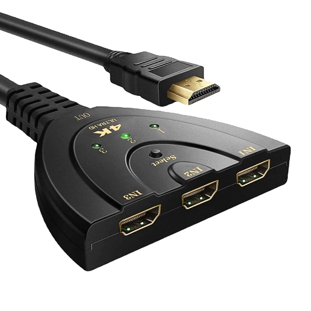 Switch HDMI Multiplicador 3X1 con Selector 4K Ultra HD SWITCH-3HDMI-1