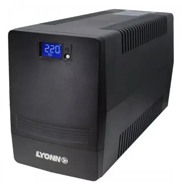 UPS Estabilizador Lyonn 2000VA 1200W LCD 4 Salidas Voltaje 220V Negro